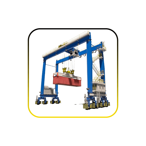 رافعة جسرية بإطارات مطاطية رافعة جسرية ذات عارضة واحدة - Single Girder Gantry Crane مصنع روافع الجزيرة